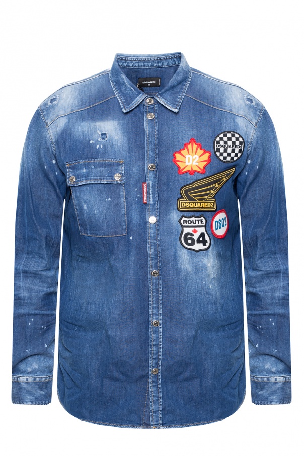 Dsquared2 Patched denim shirt